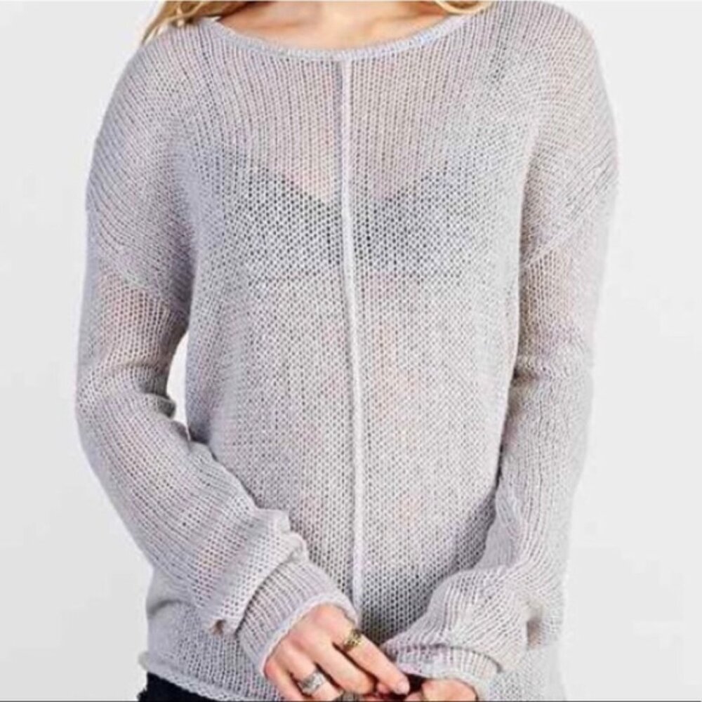 One Teaspoon Urban Outfitters Long Sleeve Pullover Grey Sweater Knitted Size S